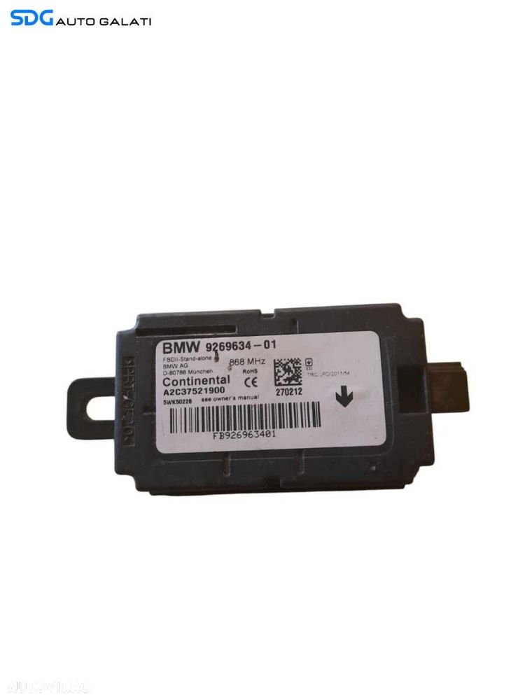 Modul Calculator Unitate Senzor Alarma BMW Seria 1 F20 F21 F22 F23 F24 F25 2011 - 2019 Cod 9269634 [L3259] - 1