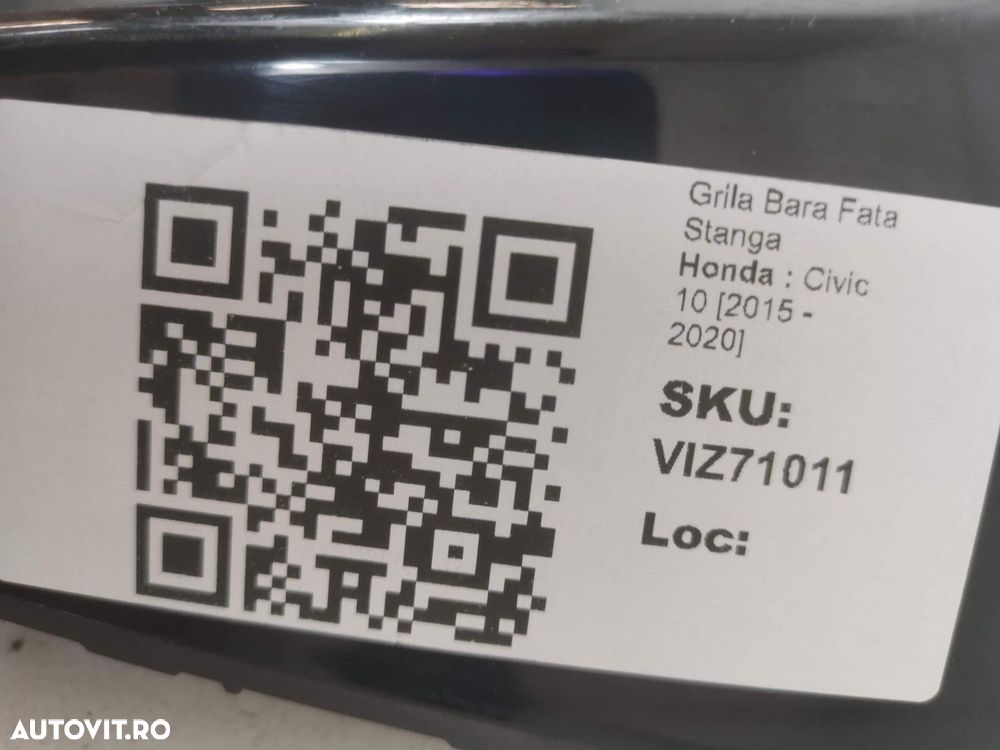 Grila Bara Spate Stanga Honda  Civic 10 2015 2016 2017 2018 2019 2020 - 6