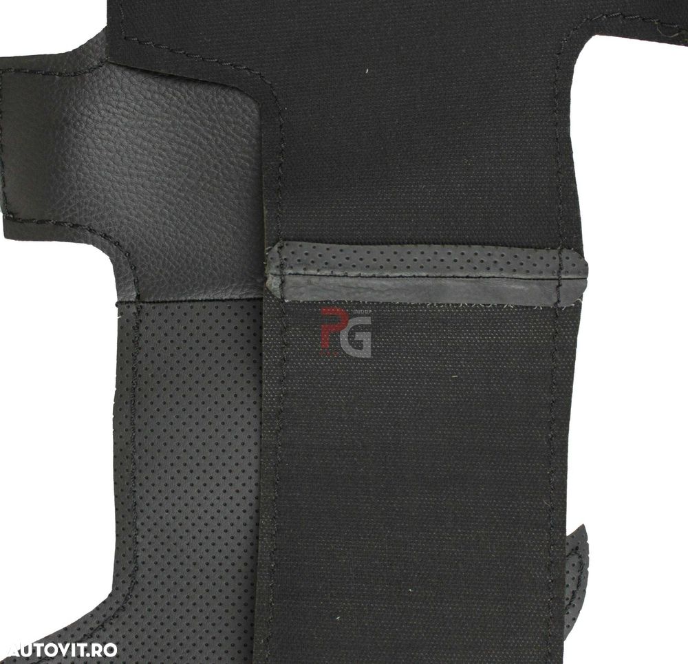 Husa volan piele negru 38 cm. pentru VW-GOLF 4, BORA, POLO Seat Leon - 2