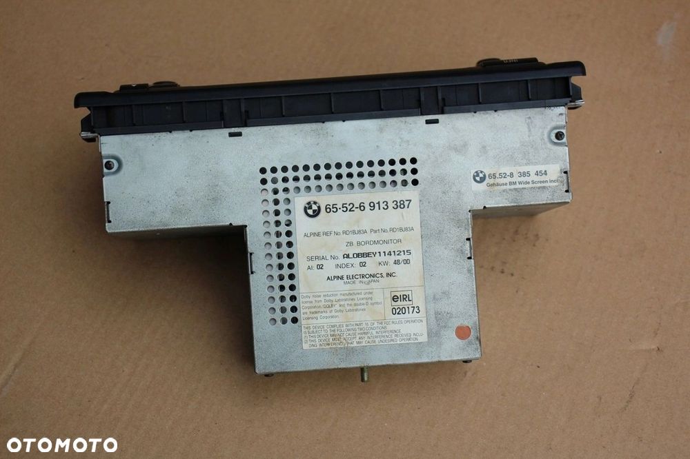 Wyświetlacz monitor nawigacji radia BMW 4 e39 6913387 - 6