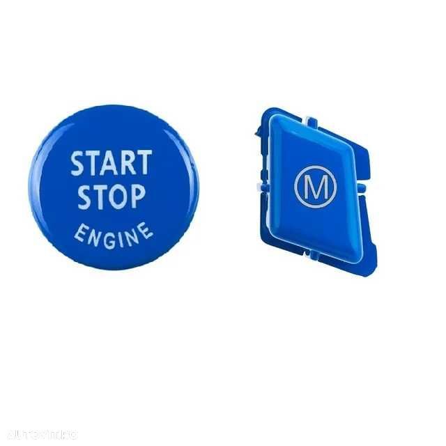 Set Capac Buton M Volan si Buton Start Stop BMW Seria 3 E90 E91 92 93 - 3