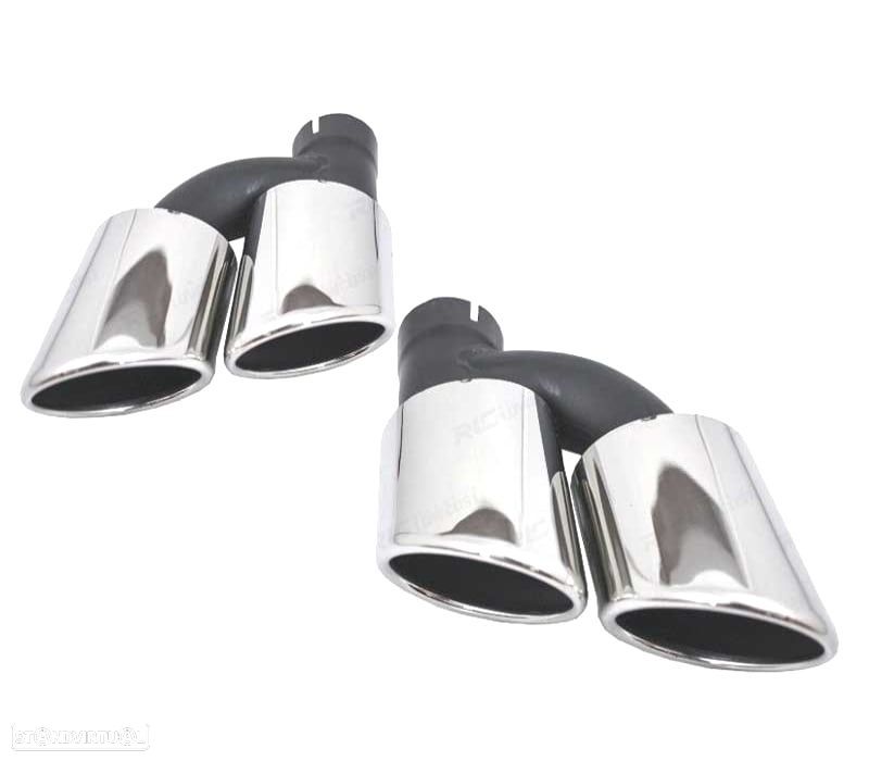 PONTEIRAS DE ESCAPE DUPLAS AUDI LOOK S - 4