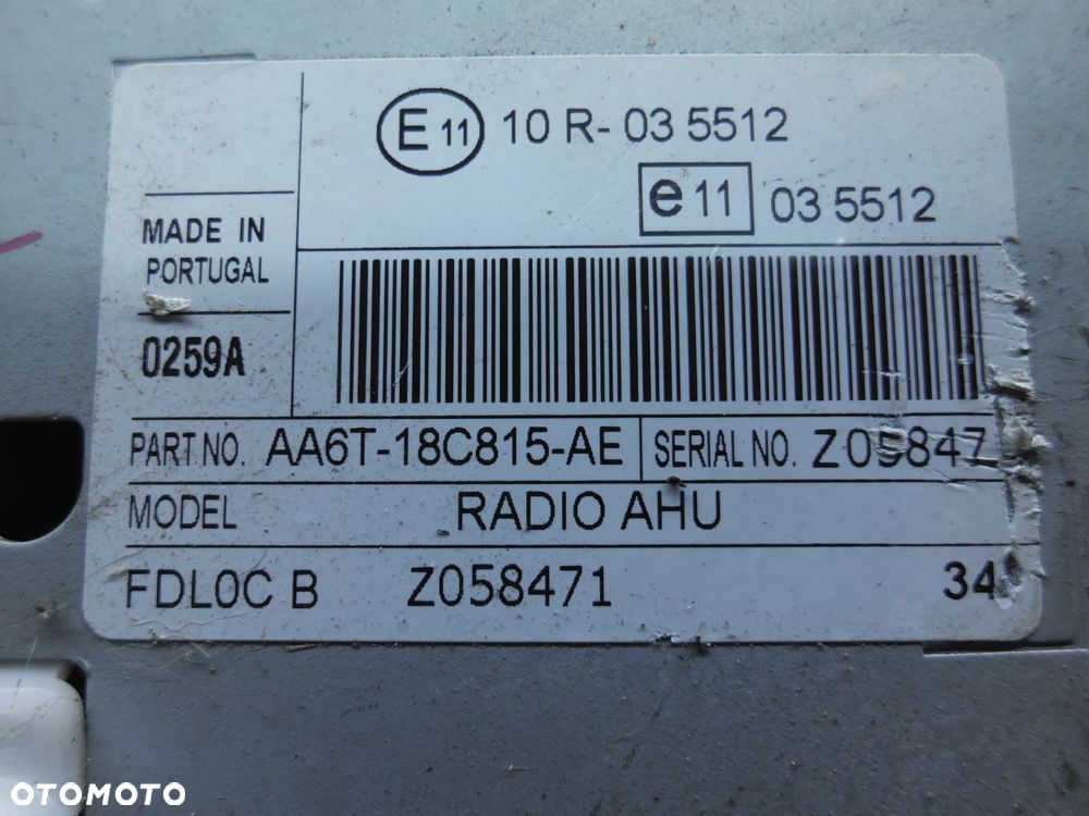 Radio Ford Fiesta MK7 AA6T-18C815-AE - 2