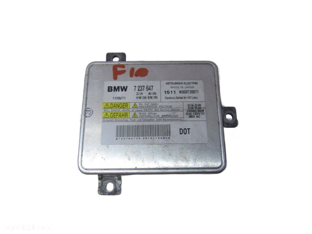 BMW F10 E90 F20 F01 X1 PRZETWORNICA STEROWNIK XENON 7237647 63117237647 - 1