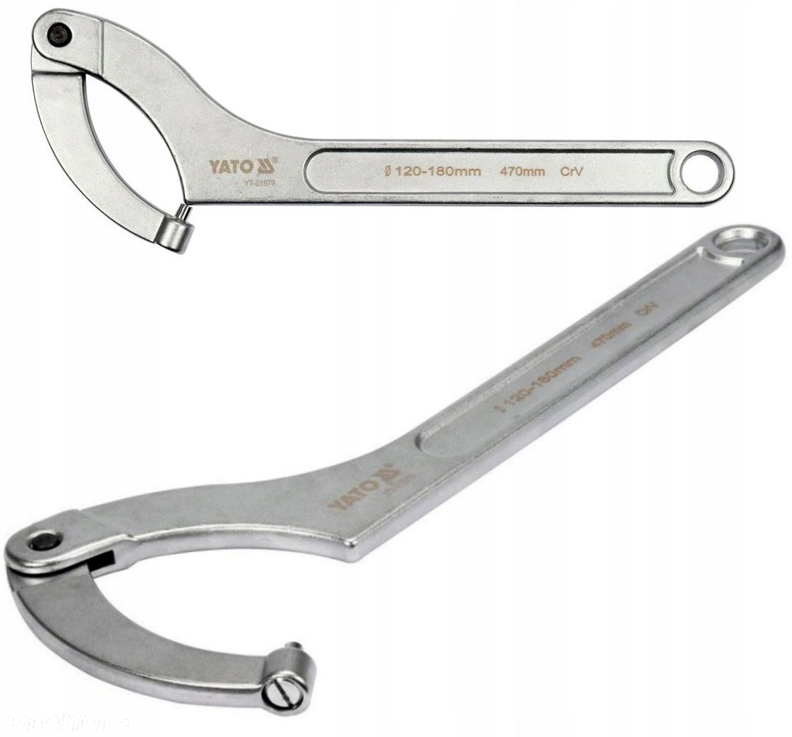 YATO KLUCZ HAKOWY Z OKRĄGŁYM BOLCEM, PRZEGUBOWY 120-180mm YT-01679 - 6