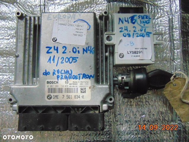 BMW E85 Z4 2.0i N46B20 KOMPUTER EWS KLUCZYK ZESTAW - 1