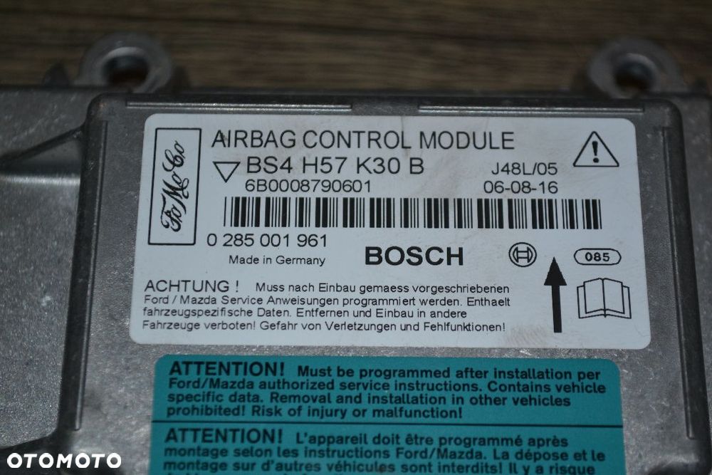 MAZDA 3 BK STEROWNIK PODUSZEK SENSOR AIRBAG BS4H57K30B 0285001961 - 2