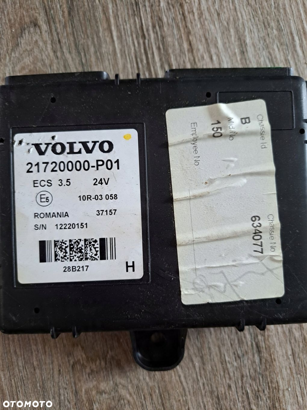 MODUŁ STEROWNIK KASETA ECS 3.5 VOLVO FH FM 9 13 21720000 - 3