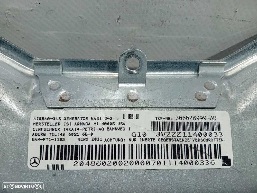 Airbag Tablier Pendura Passageiro Mercedes Class C 204 306026999AR Original - 5