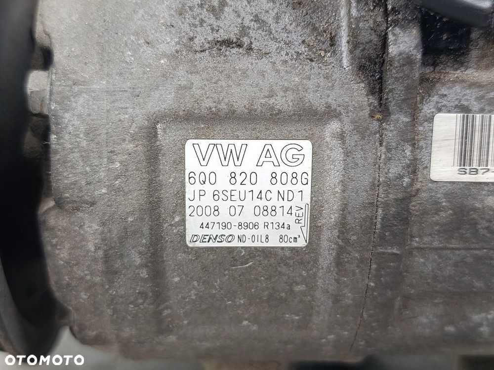 POMPA, SPRĘŻARKA KLIMATYZACJI SKODA FABIA II 6Q0820808G 447190-8906  DENSO - 2