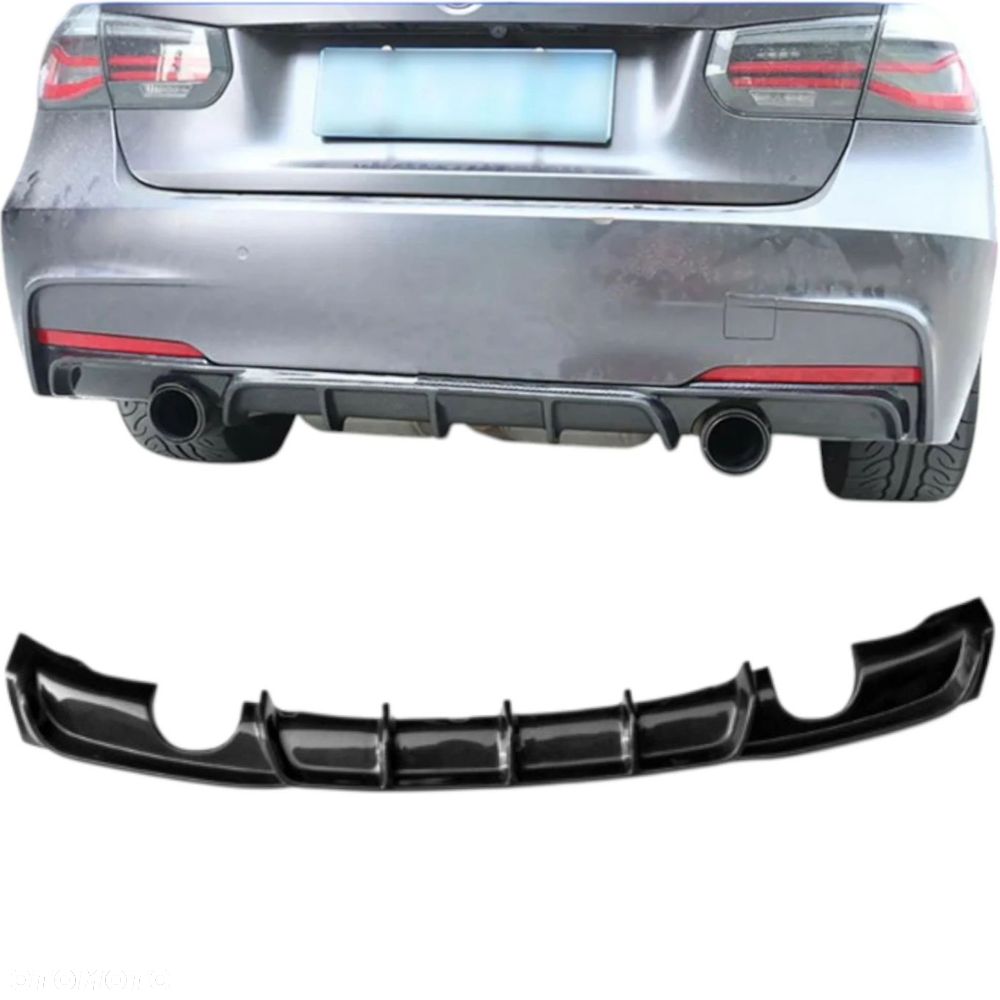 DYFUZOR SPOILER DOKŁADKA BMW F30 F31 CYLINDRY pojedynczy WYDECH duet - 1