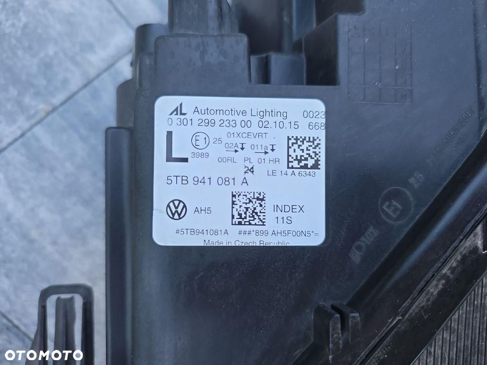 VW TOURAN 5TB II 2 Lampa lewa przód Full Led Dynamic 5TB941081A 2015-2025 - 10