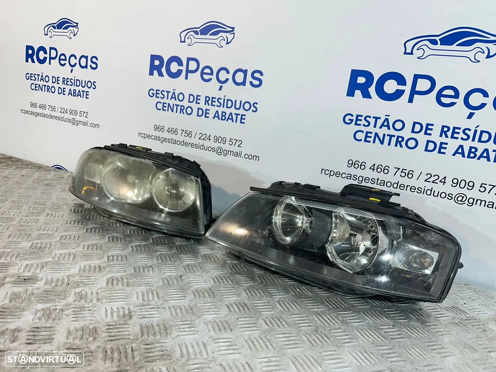 .Conjunto Farois Otica Frente Frontal Originais VAG Audi A3 8P 8P0941003L 8P0941004L 2003 - 2013 - 4