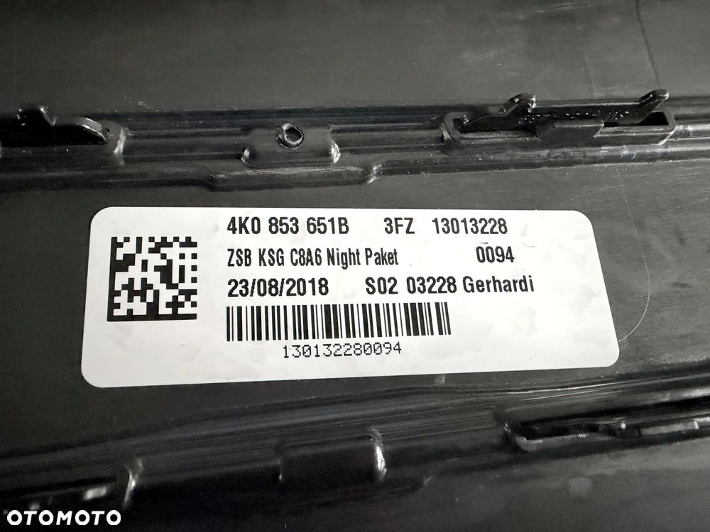 GRILL przedni ATRAPA - Audi A6 C8 4K0- BLACK ASO - 10