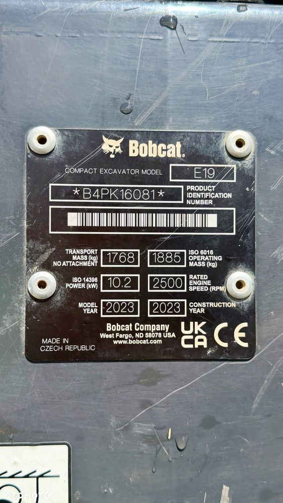 Bobcat E19 - 22