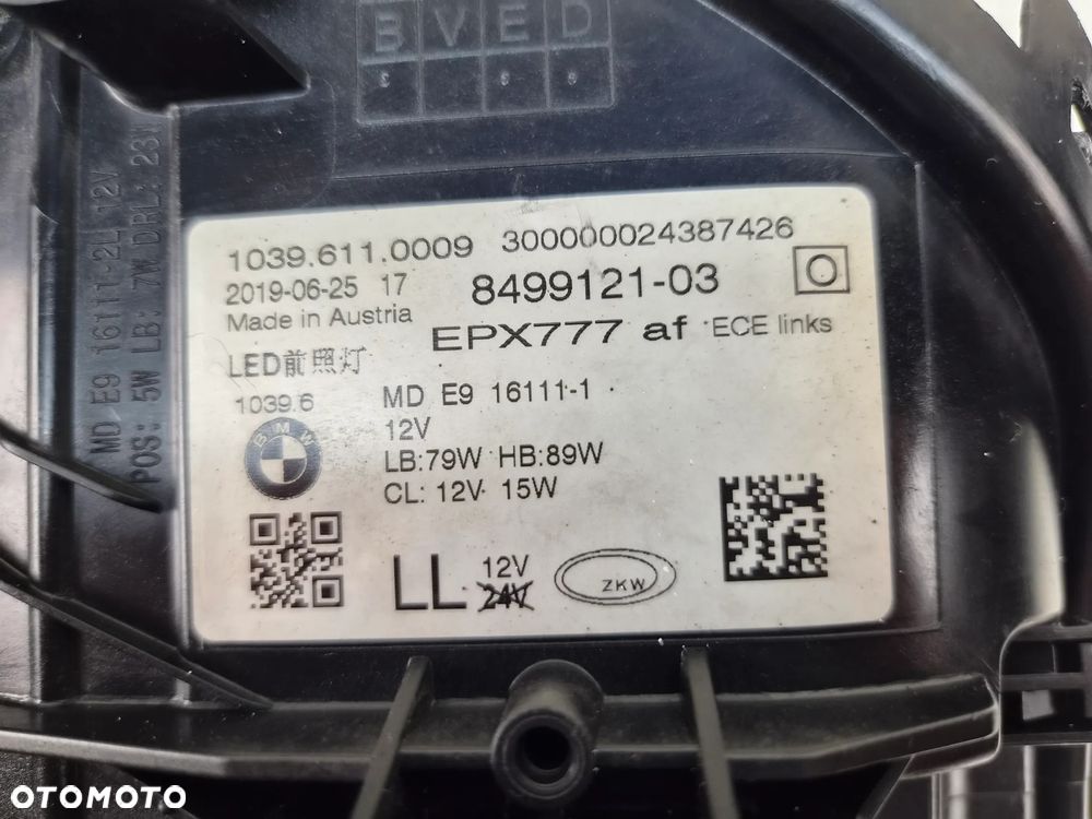 BMW 5 G30 G31 LAMPA PRZÓD LEWA ADAPTIVE LED - 8