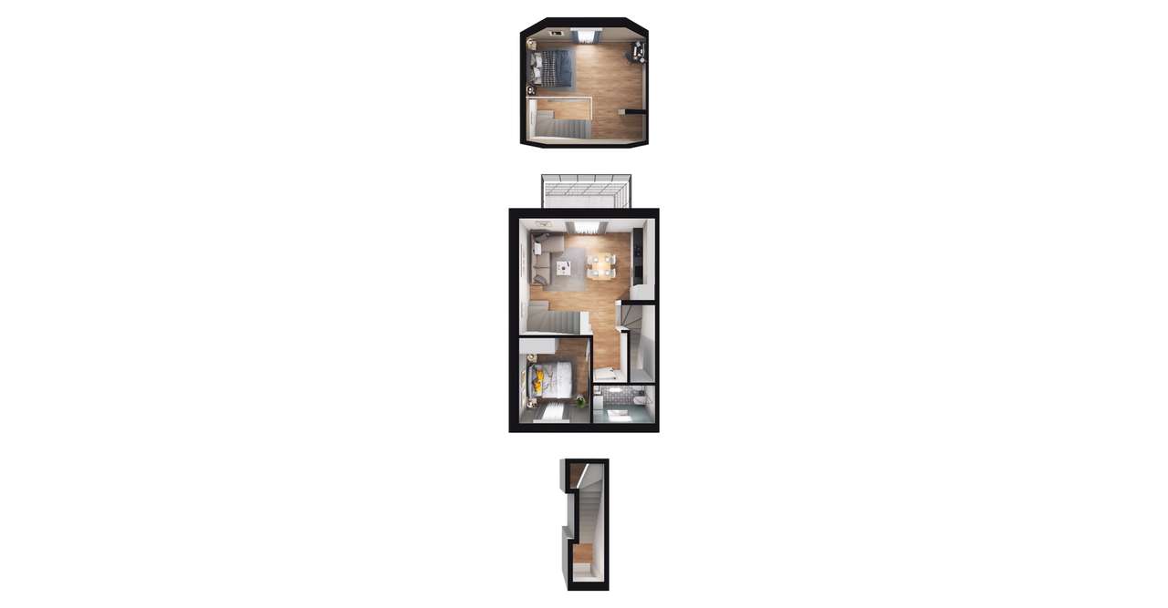 3-pokojowy apartament inwestycyjny 51m2 + balkon - Pełny obrazek: 2/23