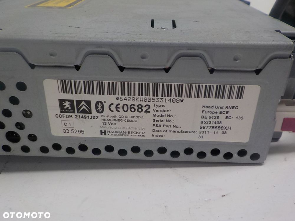 PEUGEOT 308 T7 RADIO EKRAN WYŚWIETLACZ NAWIGACJI NAVI - 2