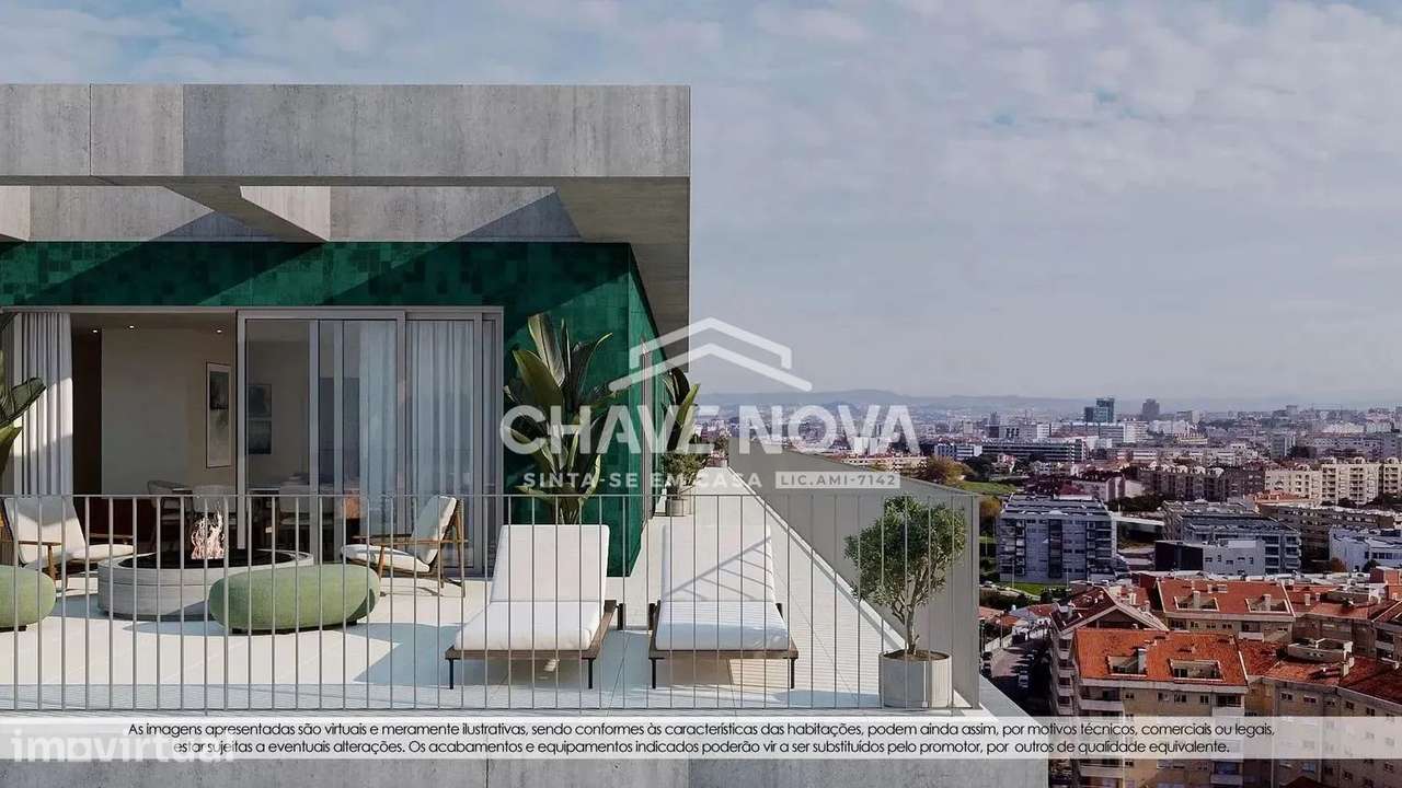 T1 Novo em Canidelo com grande varanda e garagem, junto ao Mercadona - Grande imagem: 2/23