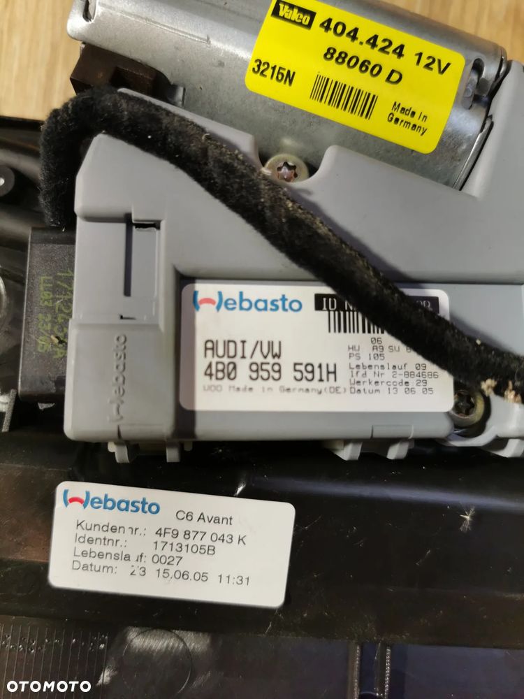 Szyberdach Audi A6 C6 KOMBI 4B0959591H 4F9877041B - 4