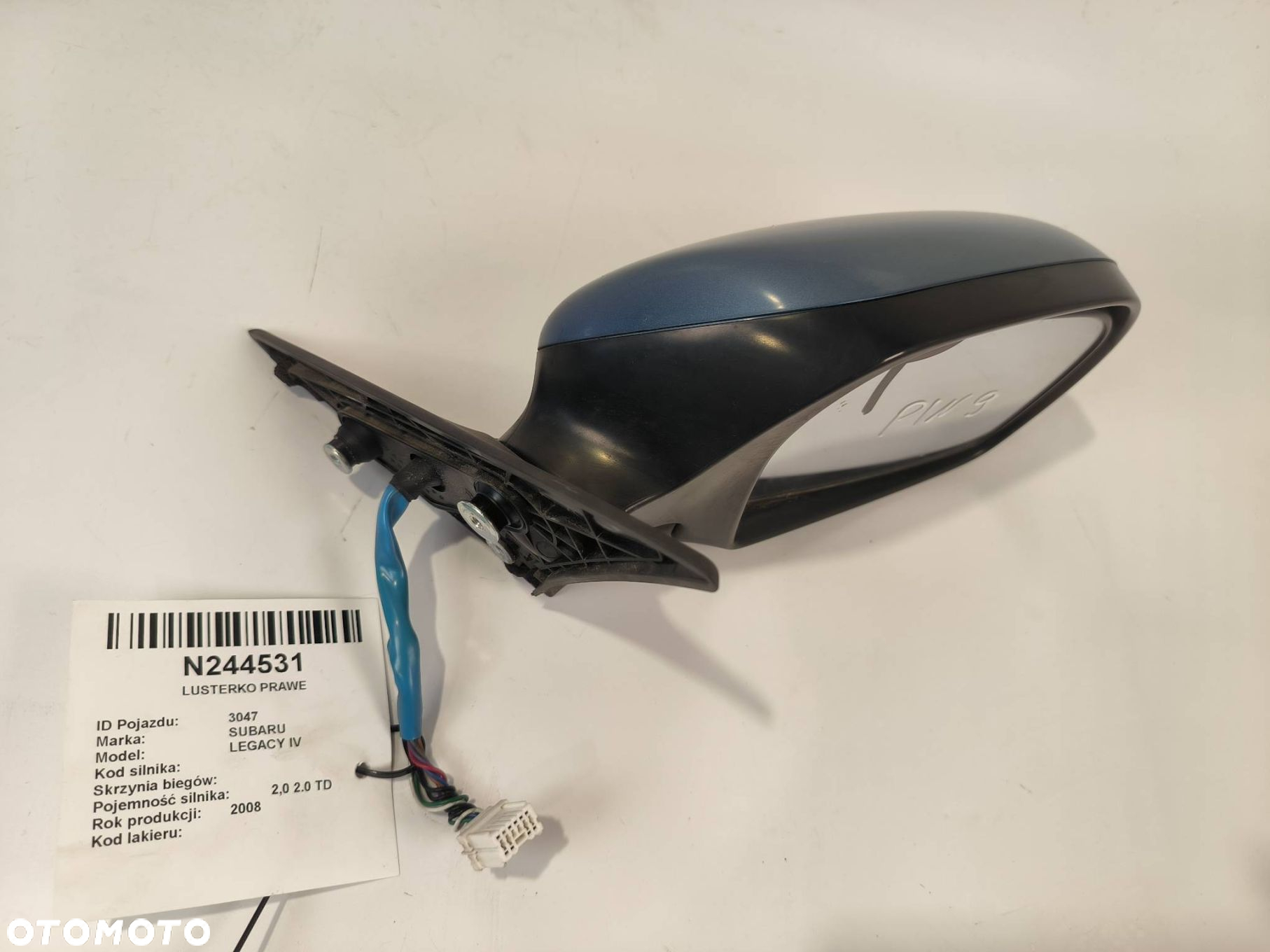 LUSTERKO PRAWE SUBARU LEGACY IV PIN 9 - 2