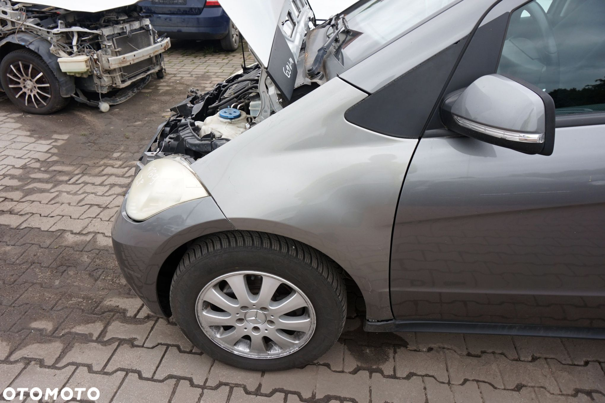 MASKA ZDERZAK BŁOTNIKI LAMPY A-KLASA W169 LIFT 787  MERCEDES 2008-2012 SREBRNY PRZÓD KOMPLETNY - 29