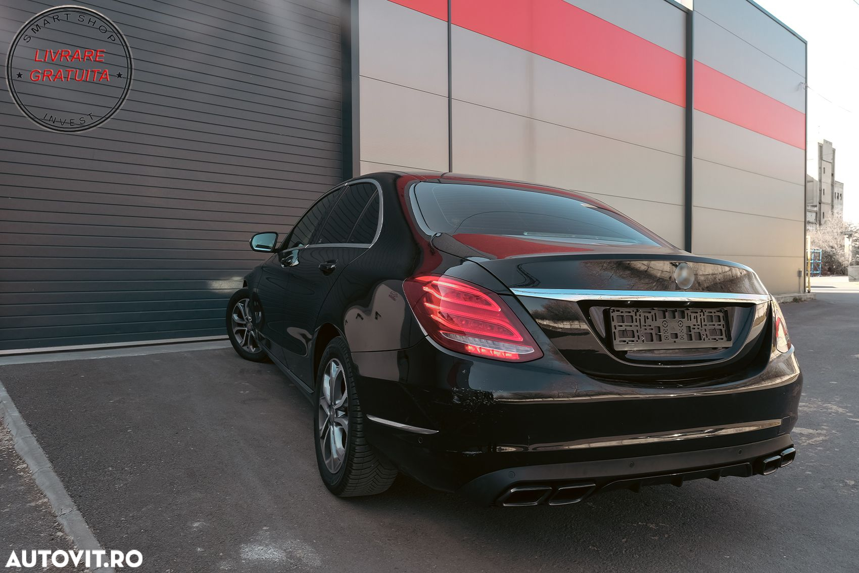 Difuzor Bara Spate Mercedes C-Class W205 S205 (2014-up) C63 Design pentru Bara Sta- livrare gratuita - 16