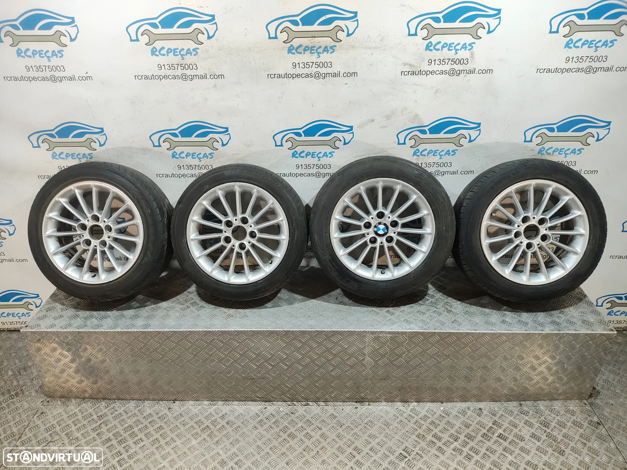 - Conjunto Jantes 16 Originais BMW Serie 5 E39 7J ET20 5x120 - 12