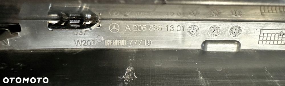 mercedes c-klasa w206 spoiler chrom kratka zderzaka przód a2068851301 - 6