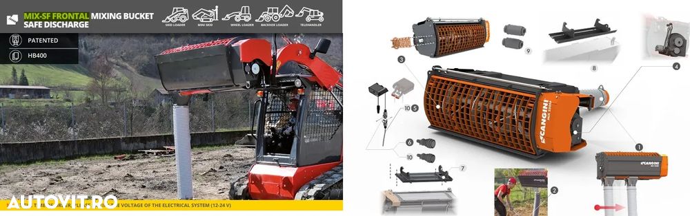 Cupă Frontală Malaxor MIX-SF Frontal - 1