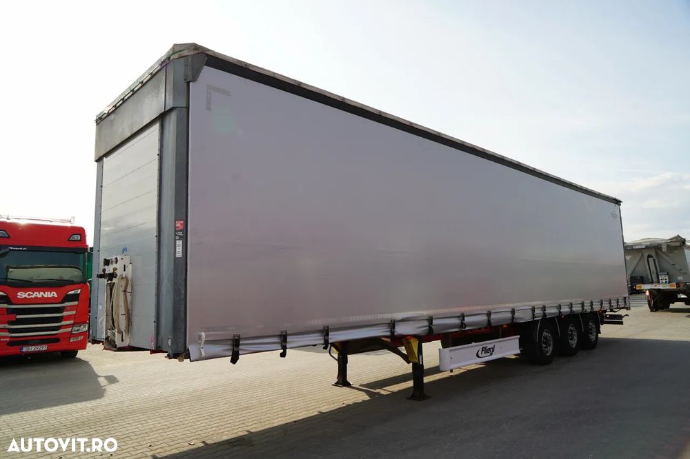 Fliegl MEGA CORTINĂ / REMORCA DIN OȚEL - 7 M / ACOPERIȘ CULISANT / PLATĂ JOSĂ - 4