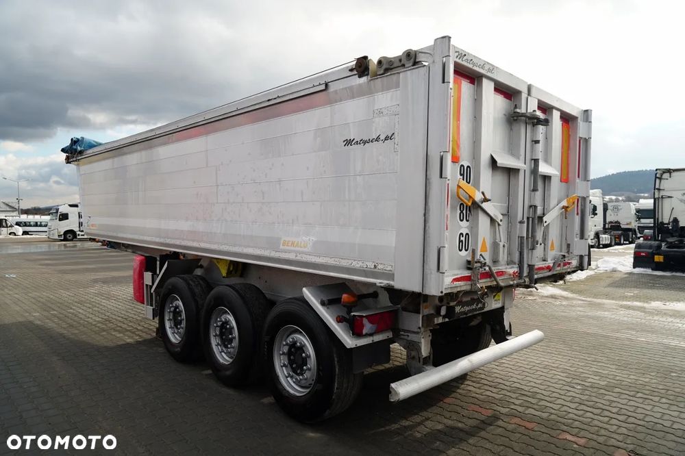 Benalu WYWROTKA / 27 m3 / ALUMINIOWA / OŚ PODNOSZONA / WAGA: 5 100 KG /  ELEKTRYCZNA PLANDEKA - 5