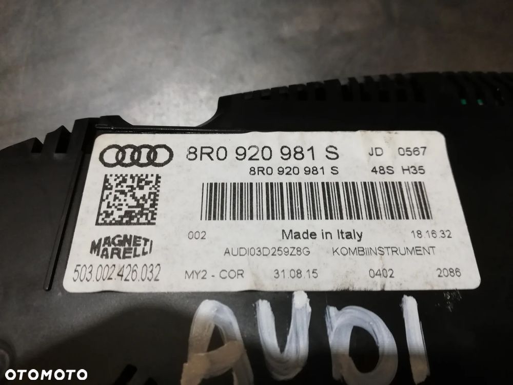 Audi Q5 SQ5 2013 Licznik / Prędkościomierz 8R0920981S Anglik - 3