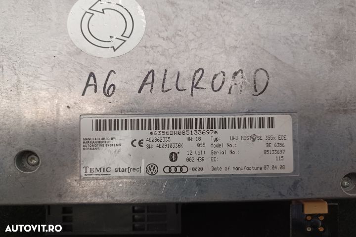 Modul Bluetooth 4E0862335 4E0910336C 4E0862335 4E0910336C Audi A6 4F/ - 4
