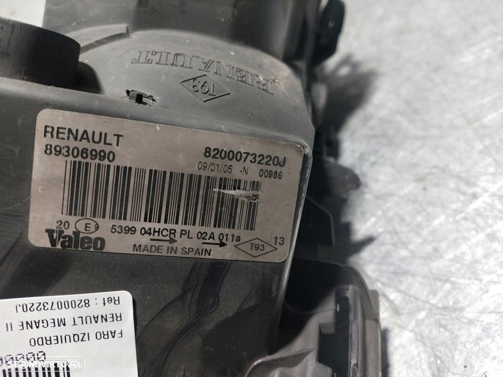 FAROL ESQUERDO RENAULT MEGANE II BREAK FAMILIAR 2005 - 3