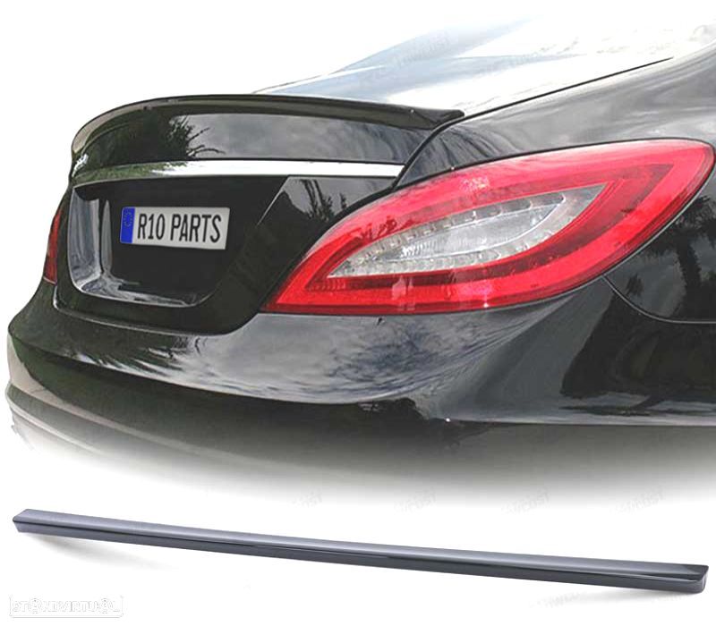 AILERON SPOILER TRASEIRO MERCEDES CLS C218 11-18 LOOK AMG PRETO BRILHANTE - 1