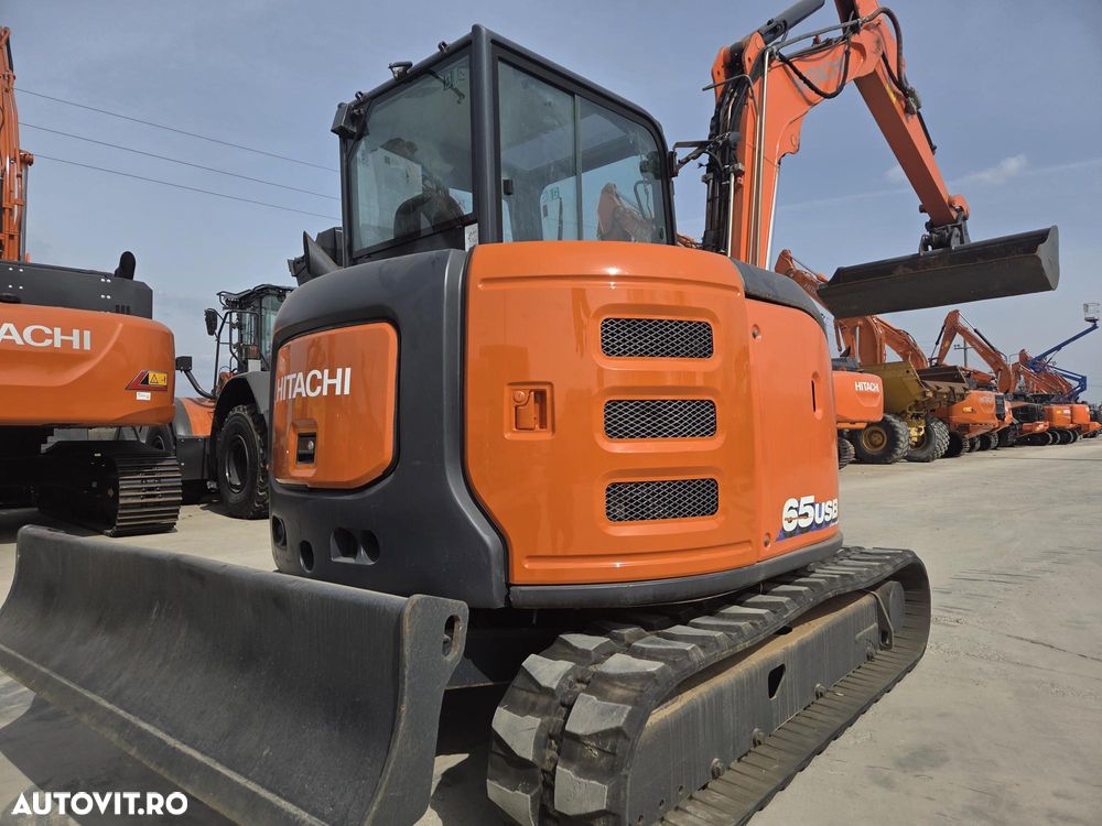 Hitachi ZX65USB-6, 2019, 2.006h, 6,5 TONE, CUPLA RAPIDA+2 CUPE EXCAVARE NOI+1 cupa taluz, inst picon pe brate, instal hidr rotire pe brate, LAMA NIVELARE, ad sapare 4,5m, ridica 4t, AC, posibilitate leasing-PROMOTIE 41900EUR+Tva - 17