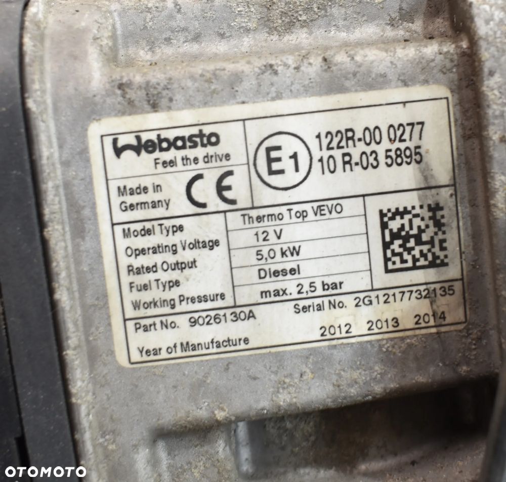 WEBASTO OGRZEWANIE POSTOJOWE VW SHARAN 7N 12R 7N0815065T - 4