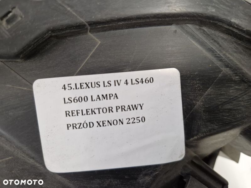 LEXUS LS IV 4 LS460 LS600 LAMPA REFLEKTOR PRAWY PRZÓD XENON - 7