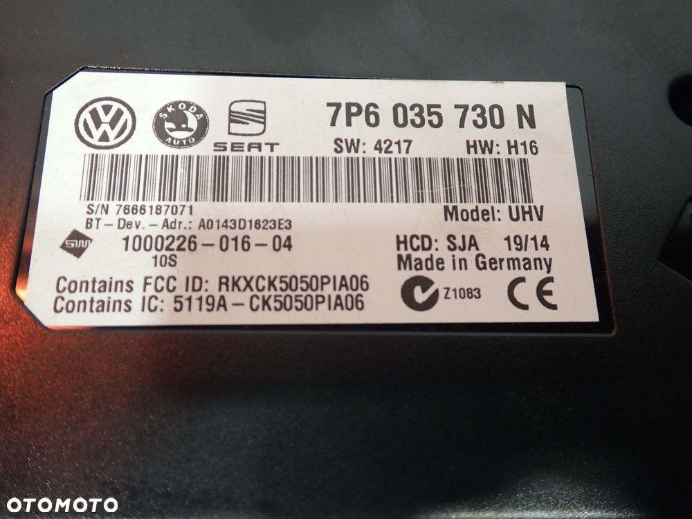 MODUŁ BLETOOTH SKODA ROOMSTER I LIFT 7P6035730N - 4