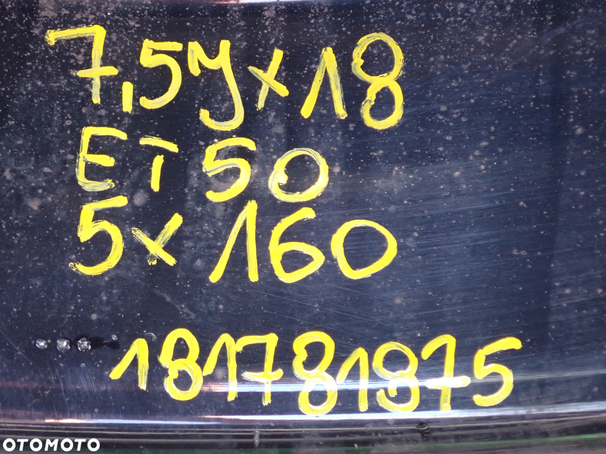 FELGA ALUMINIOWA FORD TRANSIT CUSTOM 7,5JX18  ET 50  5X160  1281781875   DOSTĘPNE 3 SZTUKI - 8
