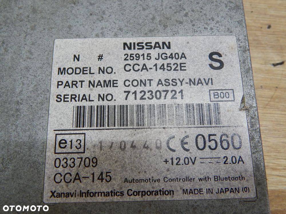 Radio czytnik nawigacja moduł ekran monitor Nissan Navara D40 Pathfinder R51 05-14 Łuków części - 6