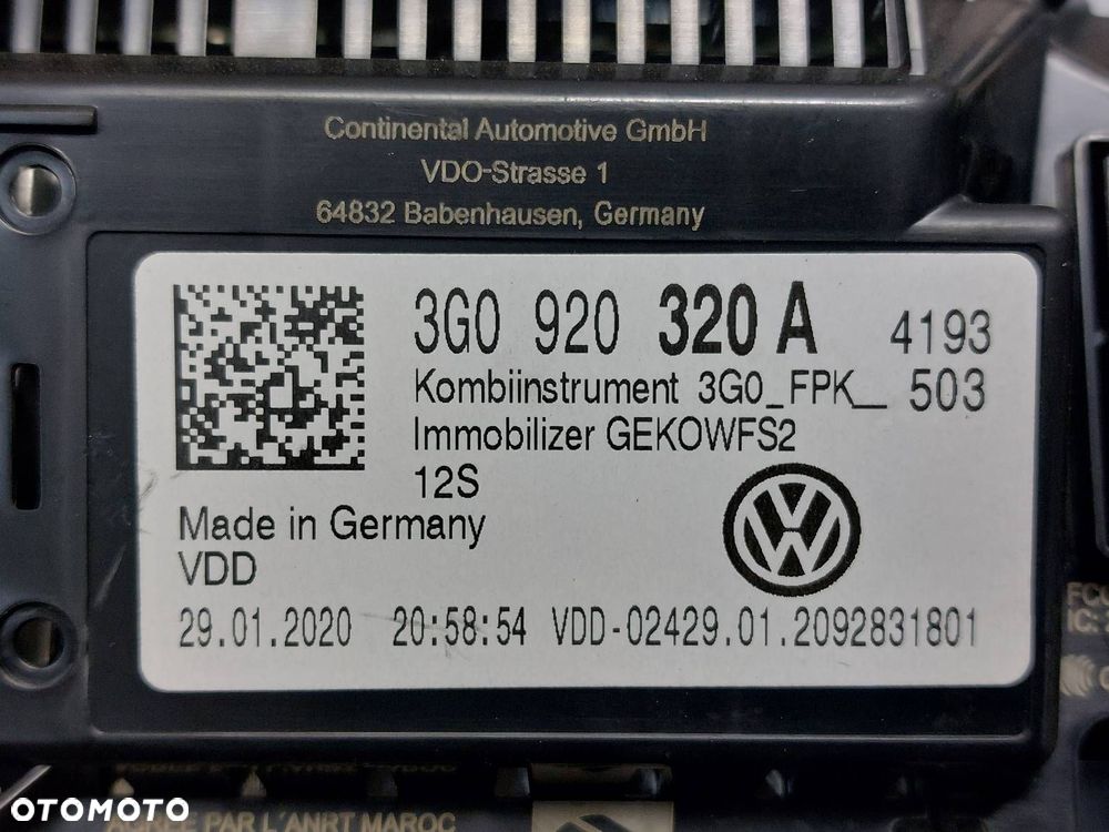ZESTAW STARTOWY PASSAT B8 2.0 TDI 04L907309P 5Q0937086CF 3G0920320A - 14