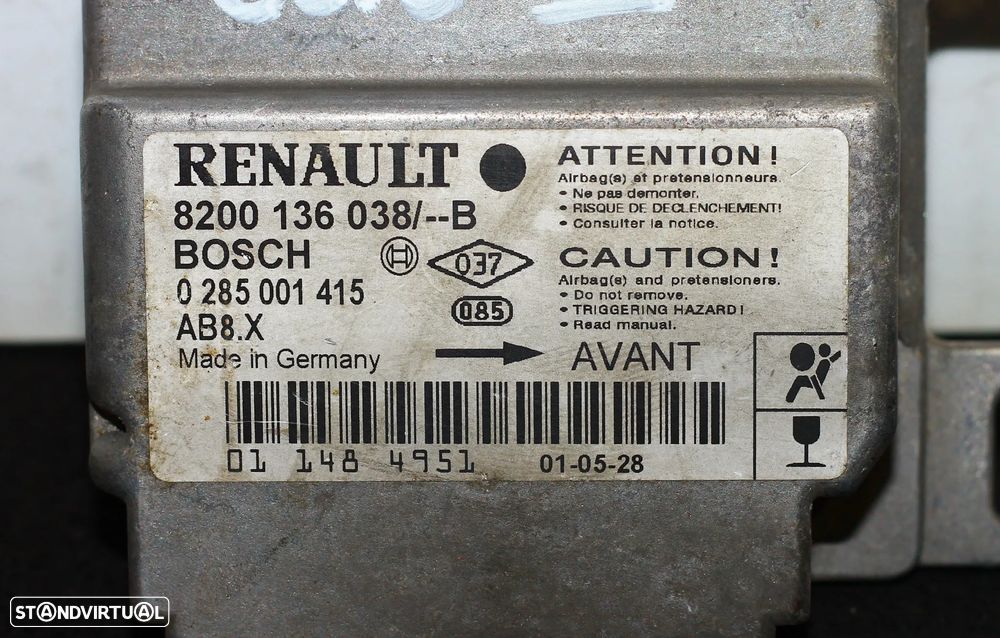 CENTRALINA DE AIRBAG RENAULT CLIO II - 5