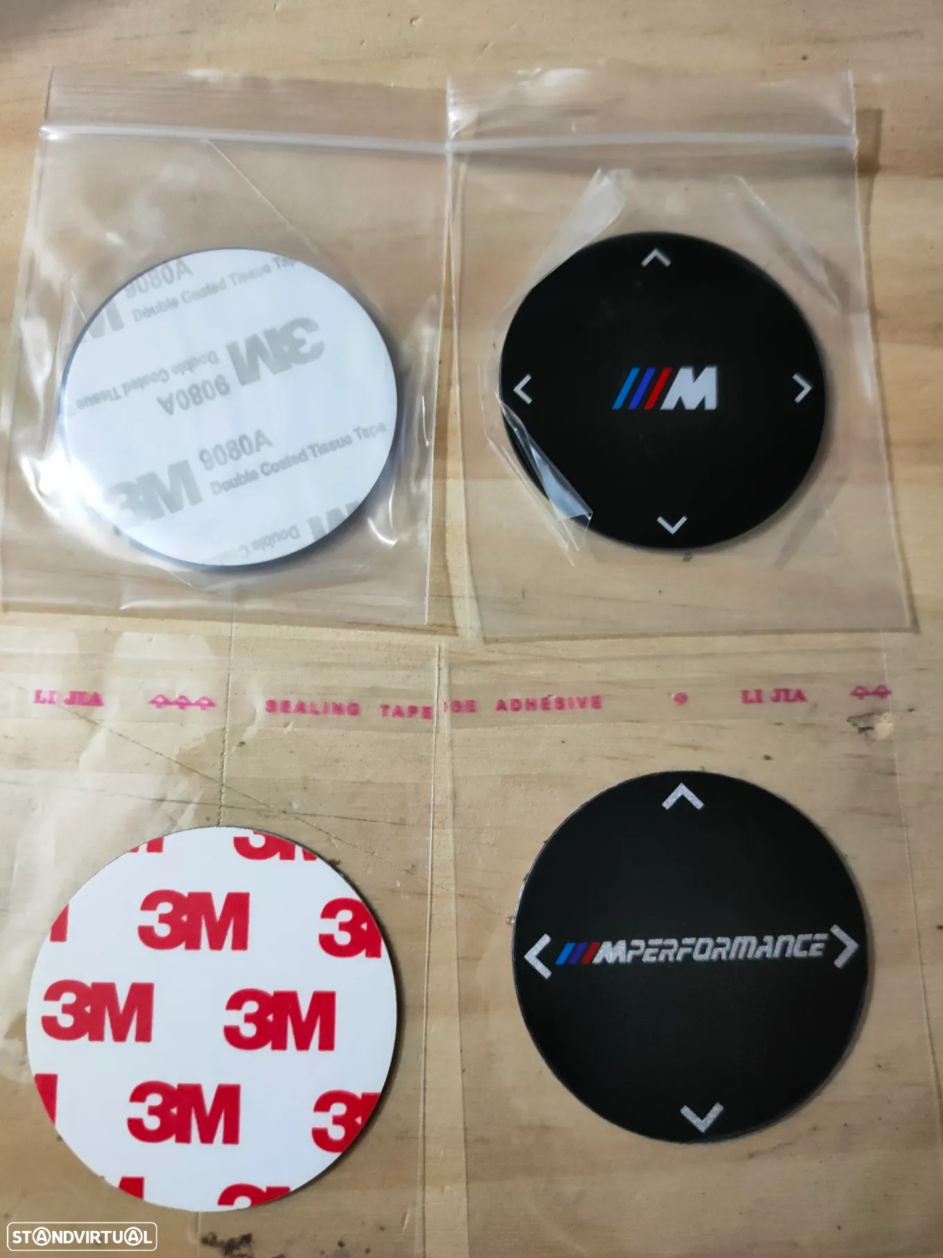 Capa autocolante ///M botão IDrive ou para manete cx. automática BMW - 5