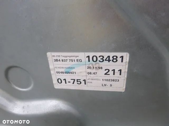 PODNOŚNIK SZYBY LEWY PRZÓD LEWY PRZEDNI VOLKSWAGEN PASSAT B5 - 13