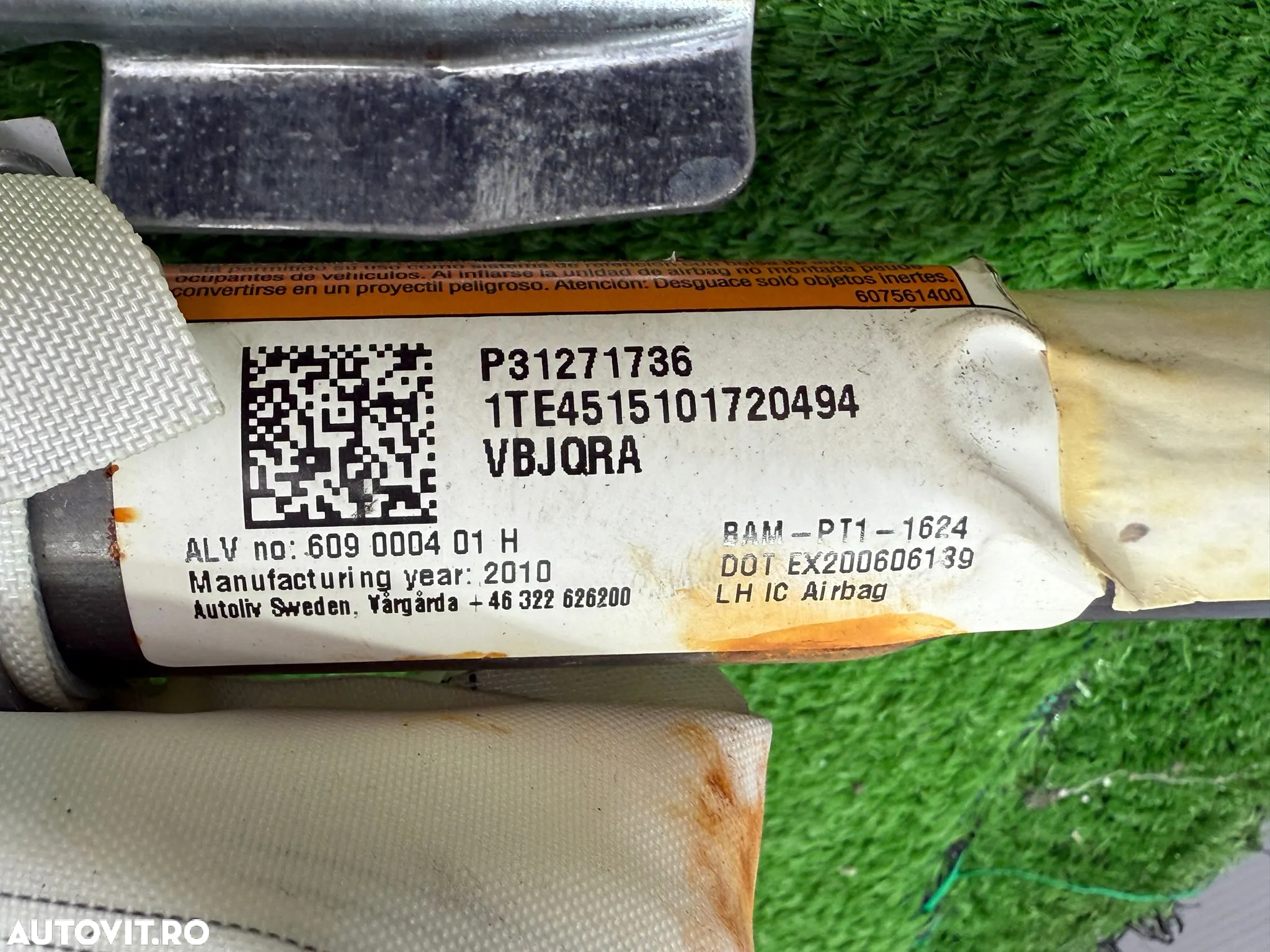 AIRBAG CORTINA STANGA VOLVO XC60 2011 2.0 DIESEL COD OEM P31271736 31271736 2010-2014 - 5
