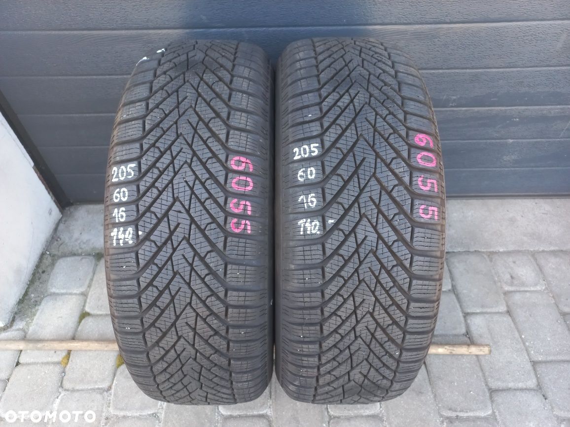 Opony zimowe Pirelli 205/60/16 96H - JAK NOWE! - 1
