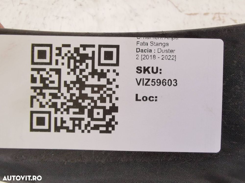 Ornament Aripa Fata Stanga Dacia  Duster 2 [2018 - 2022] Original In S - 8