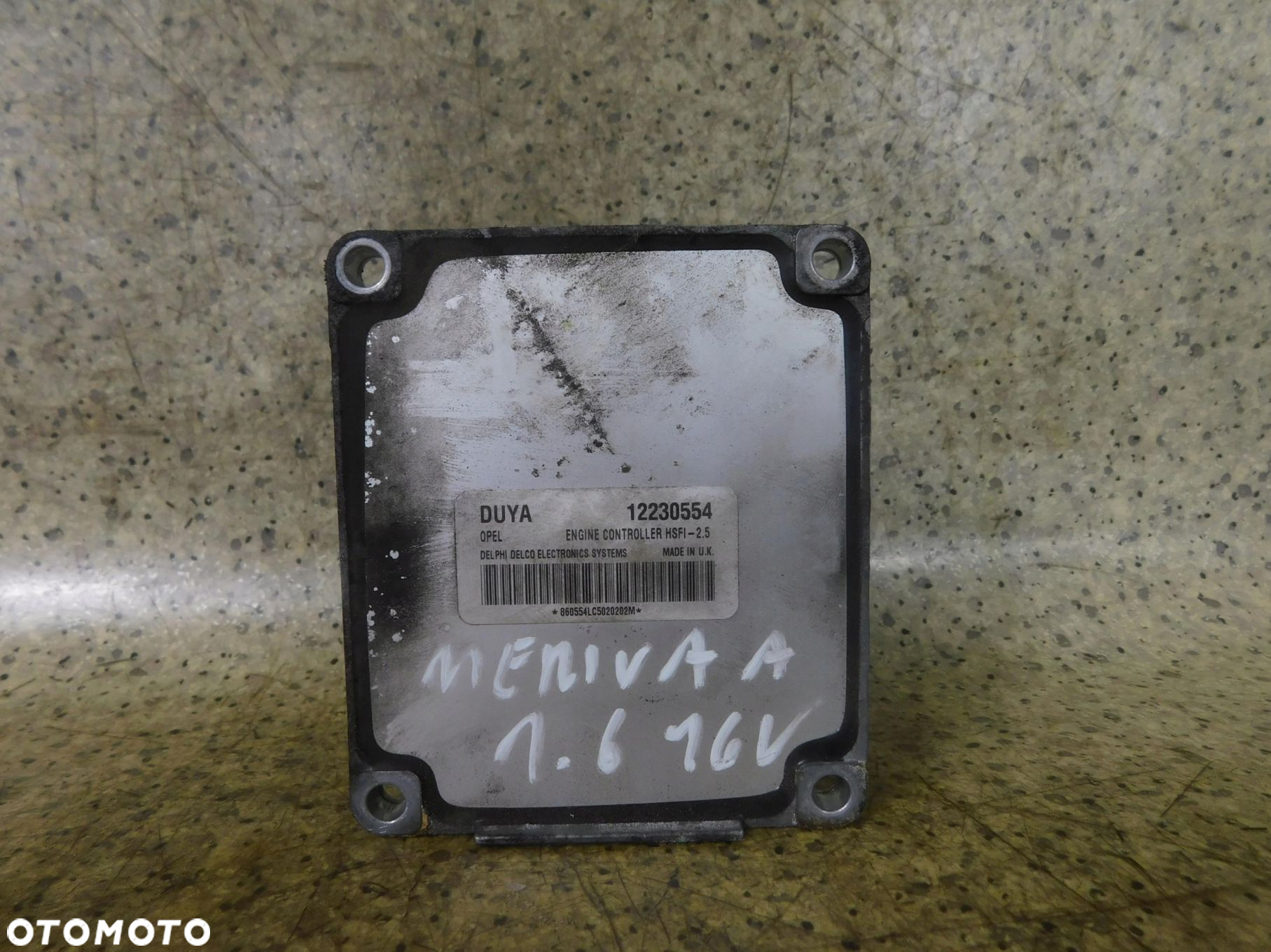 12230554 Duya Sterownik Silnika Ecu Opel Meriva A 1.6 16V - 2